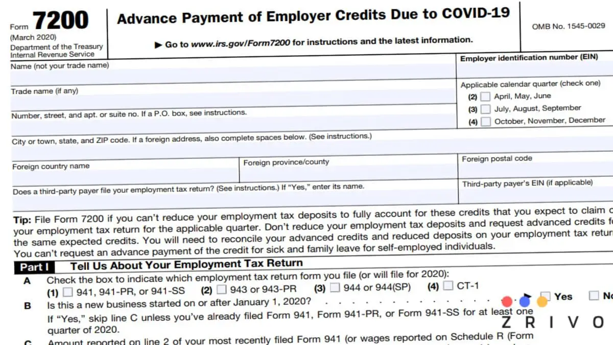 IRS Form 7200 IRS Form 7200