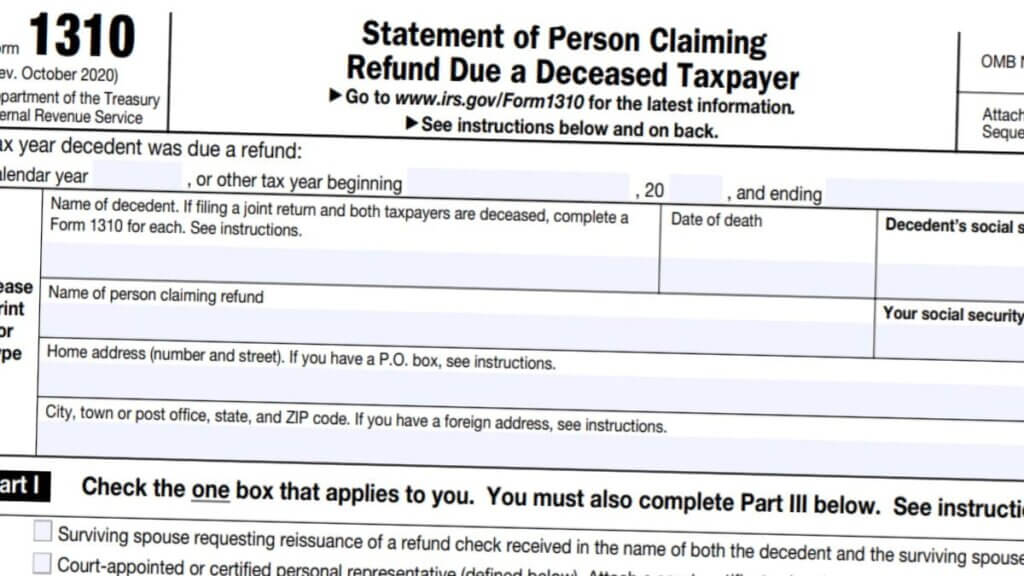 Form 1310 Instructions 2024 - 2025