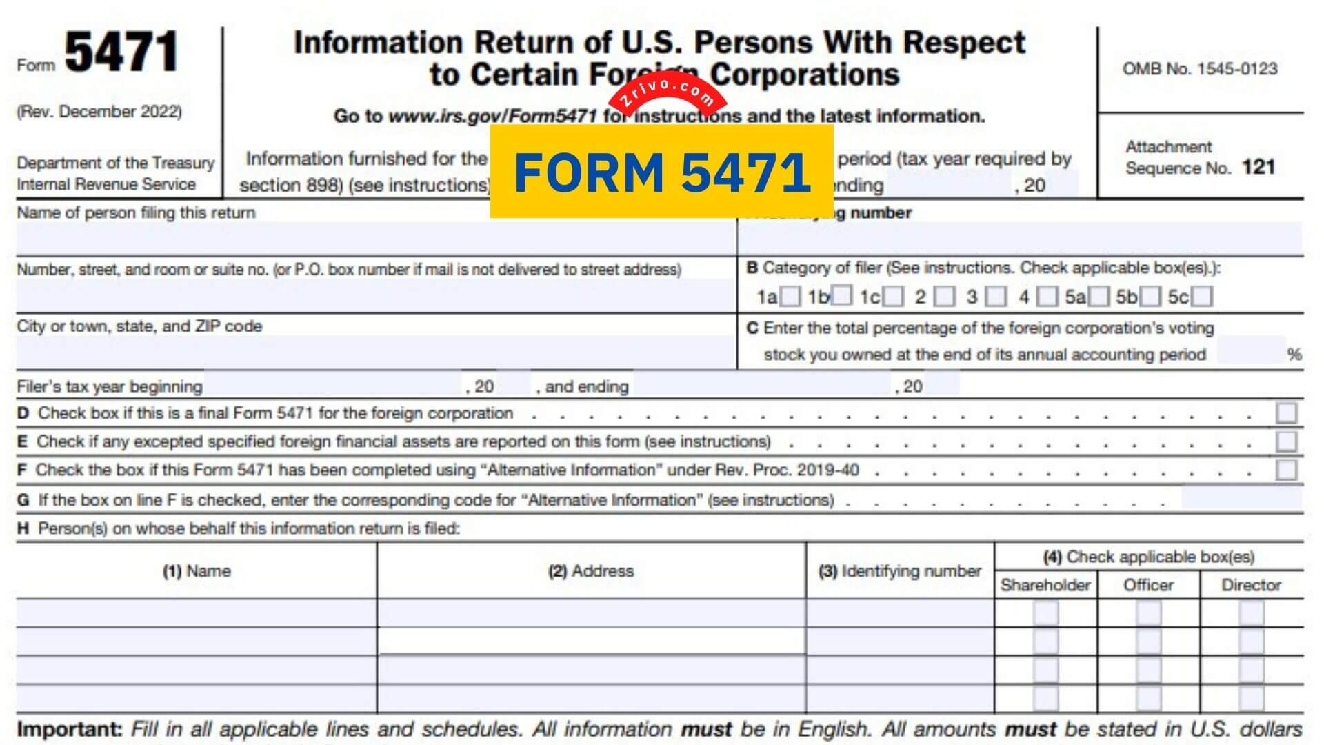 Form 5471 Form 5471
