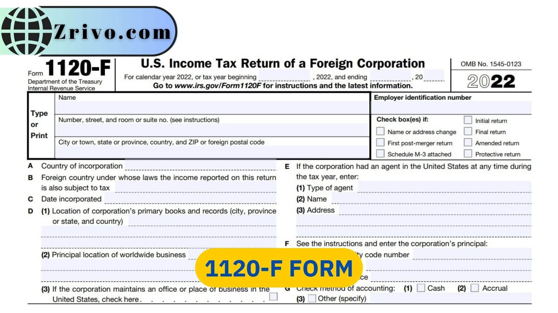 1120-F Form 1120-F Form