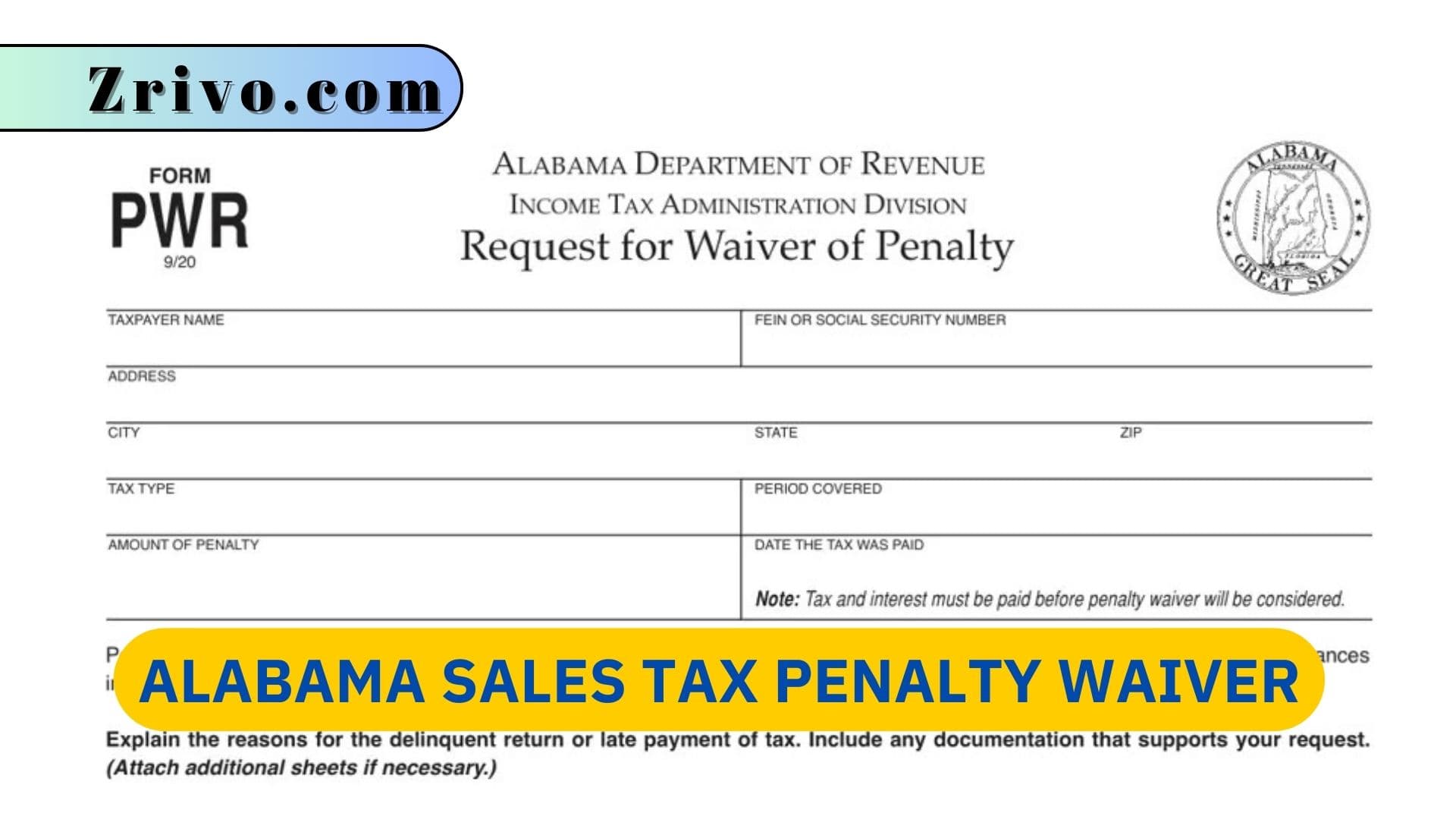 Alabama Sales Tax Penalty Waiver Alabama Sales Tax Penalty Waiver