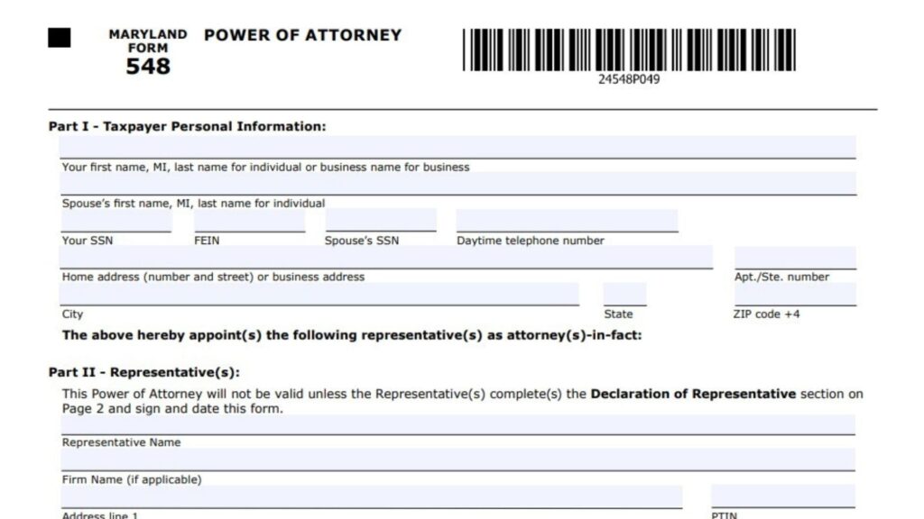 Maryland Power of Attorney Form 548 1 How to Complete Maryland Power of Attorney Form 548?
