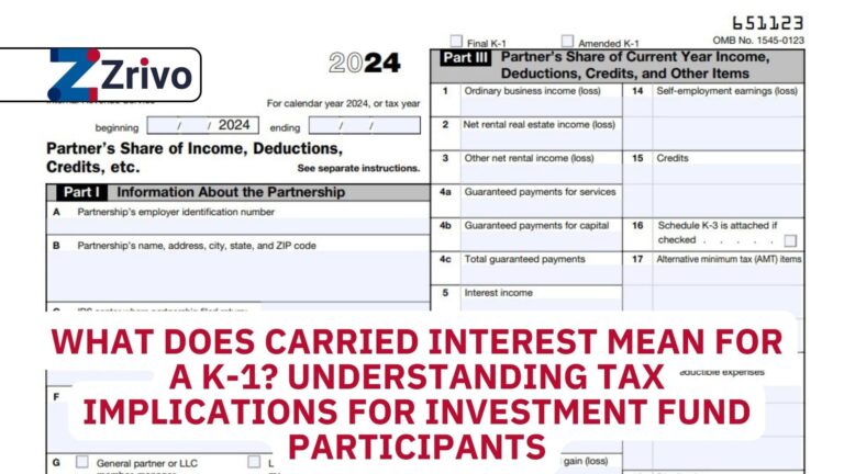 What Does Carried Interest Mean For A K-1? Understanding Tax ...